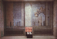 Прощание - мозаика в большом ритуальном зале крематория. 8 x 16 м. Харьков